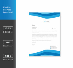 Elegant and Stationary  Business Letterhead Design Template