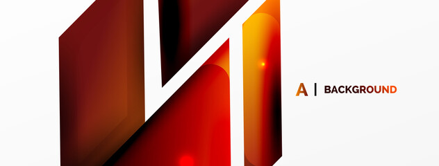 Fototapeta premium Dynamic 3d geometric abstract background. Triangles and other simple forms composition. Vector Illustration For Wallpaper, Banner, Background, Card, Book Illustration, landing page