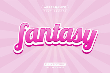 Editable Text Effect Fantasy imagination dream Title Text Appearance