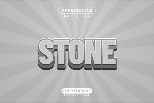 Editable Text Effect Stone Rock Old Ancient Title Text Appearance