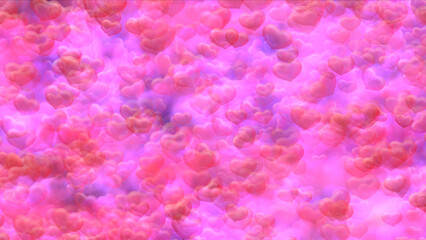 Obraz premium Heart valentine light pink background illustration