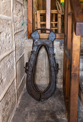 Antique tools and furniture from the 19th and early 20th centuries on display in a residential building in the Arab Christian village Miilya, in the Galilee, in northern Israel