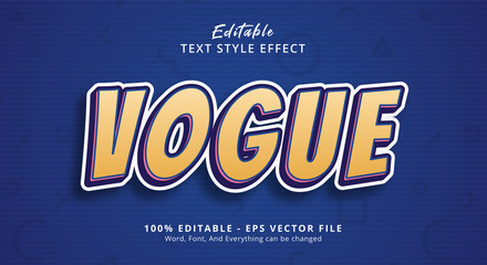 Vogue Text Style Effect, Editable Text Effect