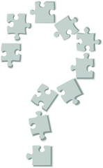 Question mark puzzle. Pieces of paper puzzles. Business concept, template, layout, infographics.