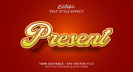 Present Text Style Effect, Editable Text Effect