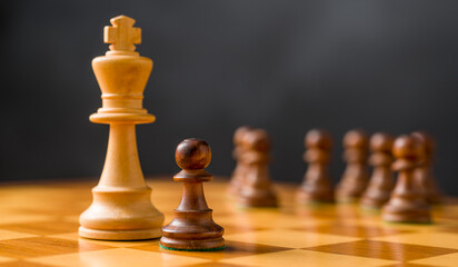 Concept with chess pieces - Negotiation