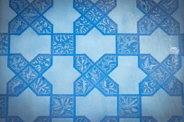 seamless pattern, blue, Uzbekistan