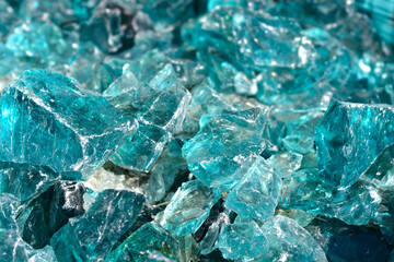 Turquise glass rocks