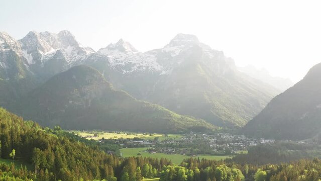 Lofer with the Loferer Steinberge in the background, Pinzgau, Salzburg, Austria