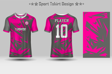 Football sport jersey mockup abstract geometric pattern t-shirt design © Ibnu