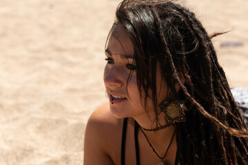 portrait of a girl on the beach