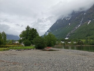 Idyllic scenery in Hjelle, Stryn, Norway