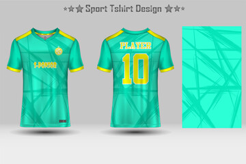 Football sport jersey mockup abstract geometric pattern t-shirt design