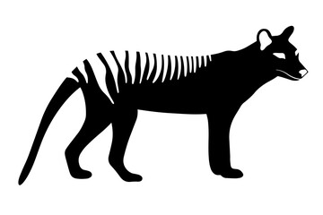 Fototapeta na wymiar vector tasmanian wolf logo isolated on white