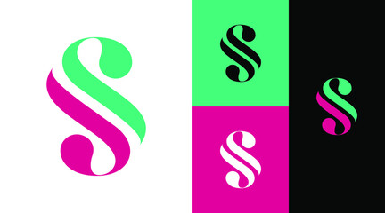 S Letter Monogram Cosmetic Logo Design Concept