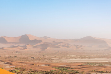 Fototapeta na wymiar Sand dune in Sossuvlei, Namib desert, Namib-Naukluft National PArk, Namibia