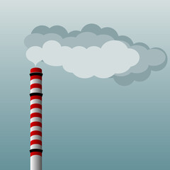 Pollution of environment from industry smoke co2 emitting. Pipes. Air pollutant. jpeg image jpg illustration