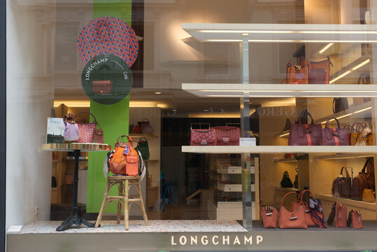 Longchamp luxury boutique window display