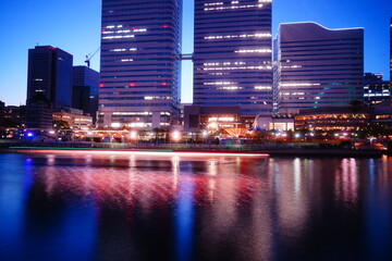 横浜みなとみらいの美しい夜景