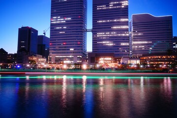 横浜みなとみらいの美しい夜景