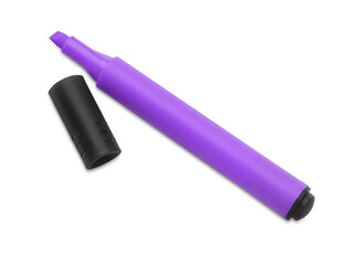 blue marker Isolated on a White Background. Writing accessories