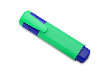 green marker Isolated on a White Background. Writing accessories