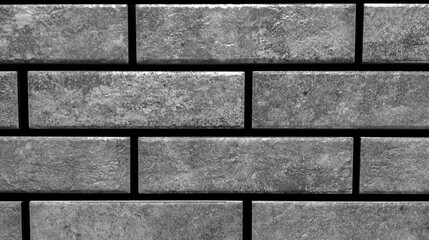 Brickwork made of bricks made to look like natural stone. Dark gray marble granite wall. Texture wallpaper.