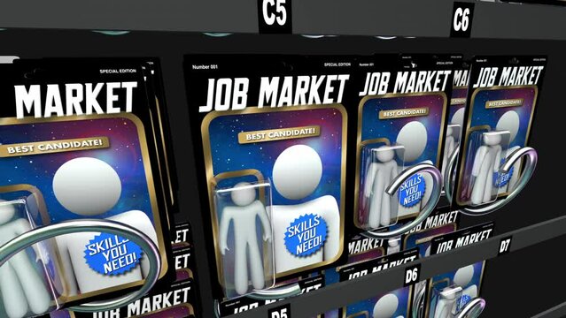 Job Market People Action Figures Hire New Workers Recruit People 3d Animation