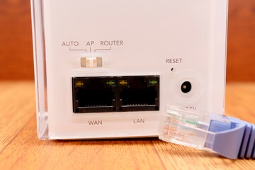 無線LANルーター　LANケーブル差込口