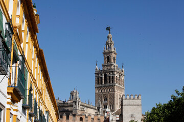 Giralda, the Sevilla cathedral bell tower (formerly a minaret)