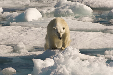 Naklejka na ściany i meble Polar Bear (Ursus maritimus), Davis Strait, Nunavut, Canada