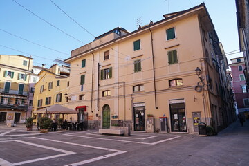 Fototapeta na wymiar Alberica square in Carrara, Tuscany, Italy