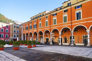 Diana delle Logge Palace in the Alberica square in Carrara, Tuscany, Italy