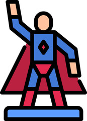 action figures color outline icon