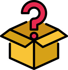 mystery box color outline icon