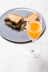 breakfast with orange juice
