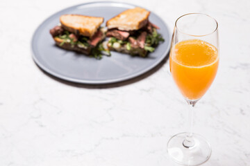 orange juice and breakfast