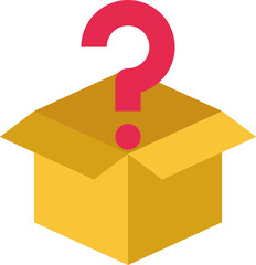 mystery box flat icon