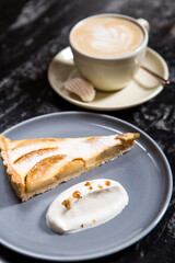 apple tart coffee latte