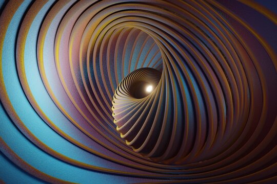 Beautiful Abstract colourful shiny swirl background. Starburst dynamic rings. 3d rendering illustration  Background pattern for design.