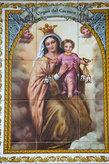 Obraz premium Virgen del Carmen mosaic.