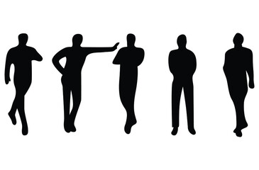 Silhouette business on white background