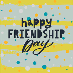 Friendship day vector illustration with text and elements for celebrating friendship day 2022