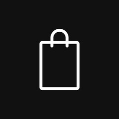 Shopping bag icon on grey background