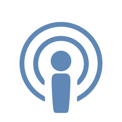 3d render illustration symbol of podcast