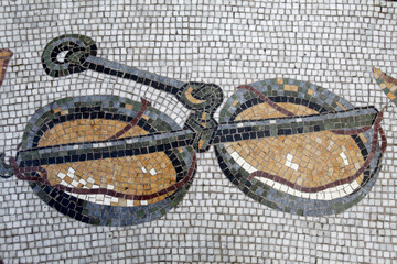 Astral sign mosaic in Galleria Umberto, Napoli: Libra