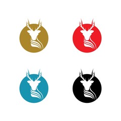 Deer logo template vector icon set