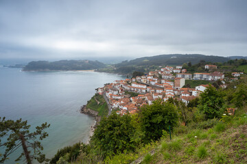 Panoramic view of Lastres. Asturias. Spain