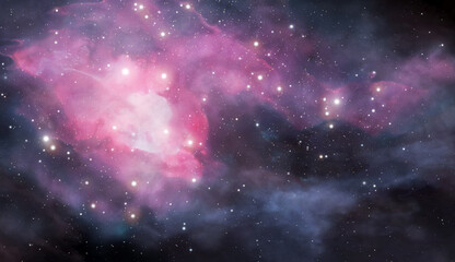 Pink cosmic nebula