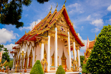 Old traditional buddhist temple in the Thailand - obrazy, fototapety, plakaty